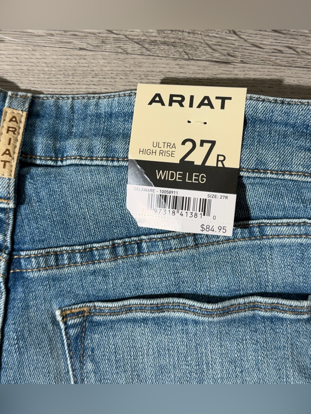 Ariat Real Denim 27R Ultra High Rise Wide Leg Jeans Women’s Light Wash NWT - Picture 16 of 16